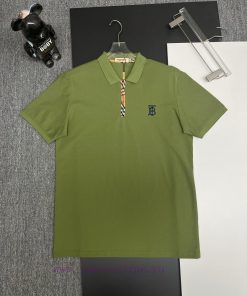 Burberry TB Embroidered New Zipper Polo ShirtOriginal Fabric Official Same StyleUsing 210g Silk fyp9yl96
