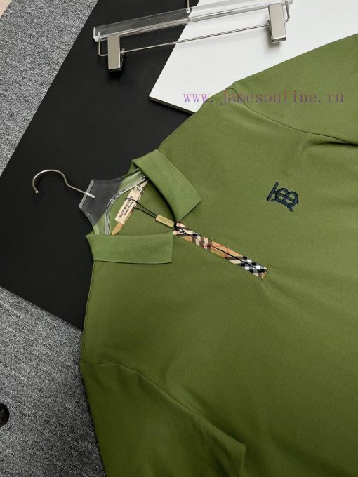 Burberry TB Embroidered New Zipper Polo ShirtOriginal Fabric Official Same StyleUsing 210g Silk fyp9yl96 - Image 3
