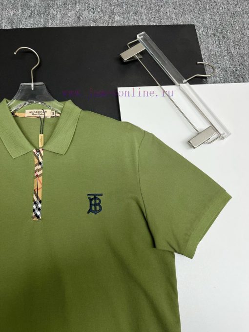 Burberry TB Embroidered New Zipper Polo ShirtOriginal Fabric Official Same StyleUsing 210g Silk fyp9yl96 - Image 4