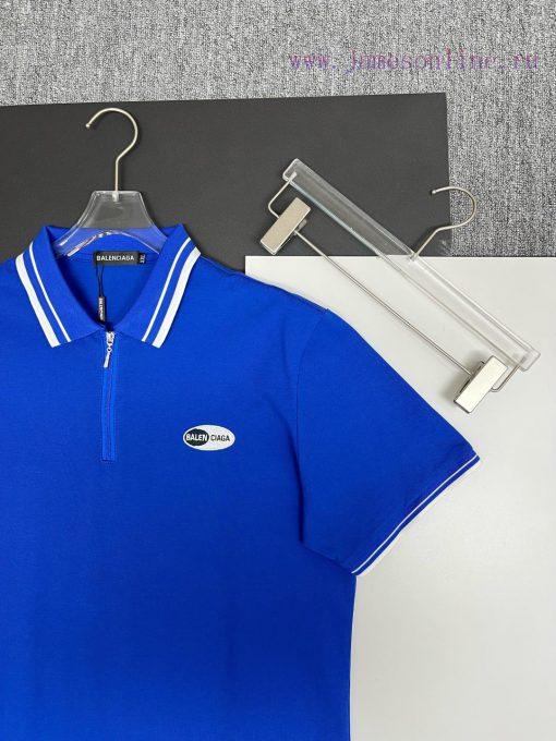 BALENCIAGA Embroidered New Zipper Polo Shirt From BalenciagaOriginal Fabric Official Same Style 6f3k0wcf - Image 4