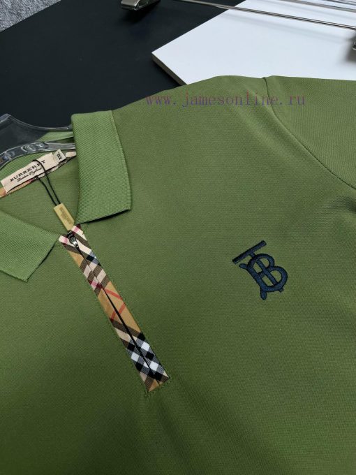 Burberry TB Embroidered New Zipper Polo ShirtOriginal Fabric Official Same StyleUsing 210g Silk fyp9yl96 - Image 5