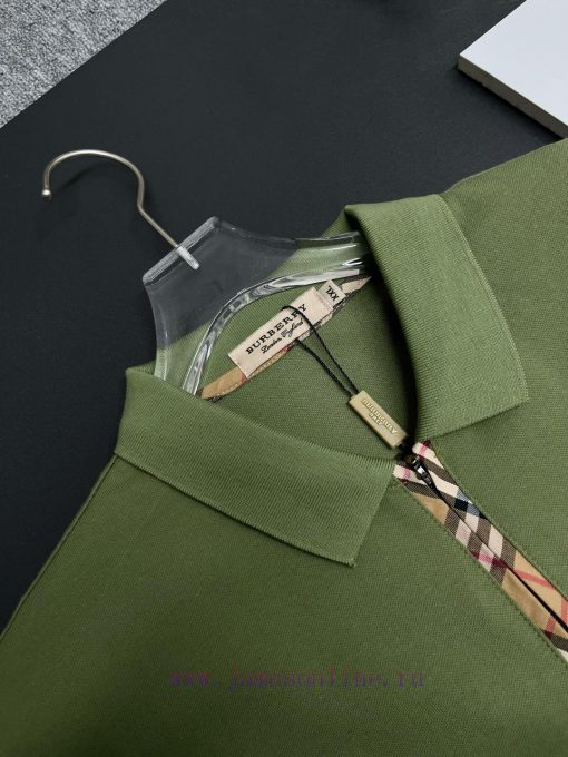 Burberry TB Embroidered New Zipper Polo ShirtOriginal Fabric Official Same StyleUsing 210g Silk fyp9yl96 - Image 6