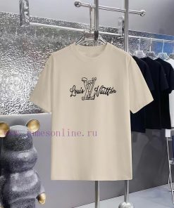 LOUIS VUITTON Printed Round Neck Short Sleeve T-shirt11 Pairs Of Fabric 300g Looped High Weight xxyh8rtd