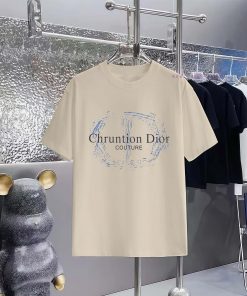 DIOR Printed Round Neck Short Sleeved T-shirt11 Pairs Of Fabric 300g Looped High Weight 100% Pu qkftp75k