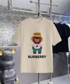 Burberry Printed Round Neck Short Sleeved T-shirt11 Pairs Of Fabric 280 Grams Looped High Weigh al73t90t
