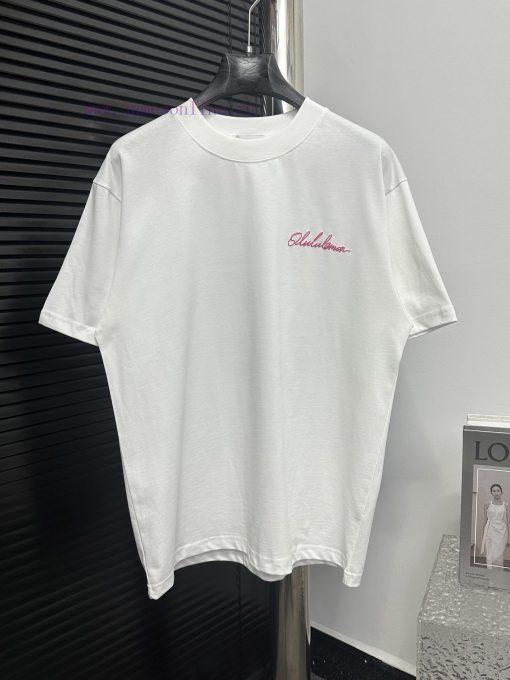 Lululemon Lululemon 25ss Logo Foam Round Neck Short Sleeved T-shirt2g 26 Thread Custom Dyed Dou sovsowss