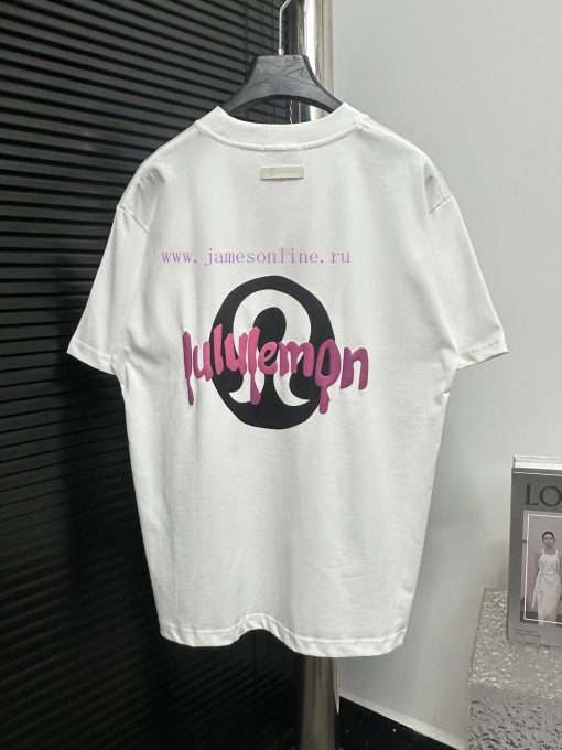 Lululemon Lululemon 25ss Logo Foam Round Neck Short Sleeved T-shirt2g 26 Thread Custom Dyed Dou sovsowss - Image 3
