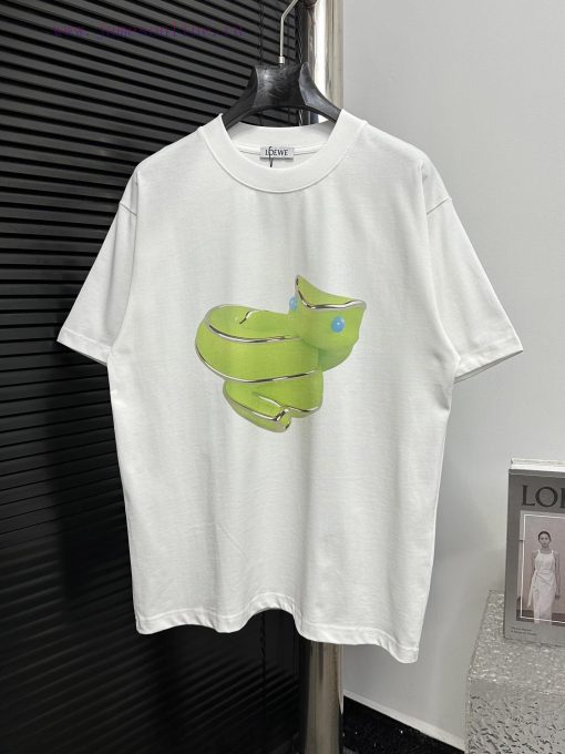 LOEWE 25ss Fluorescent Printed T-shirt Short SleeveThe Snake Head Pattern Is Inspired By The Ag pfj52e00