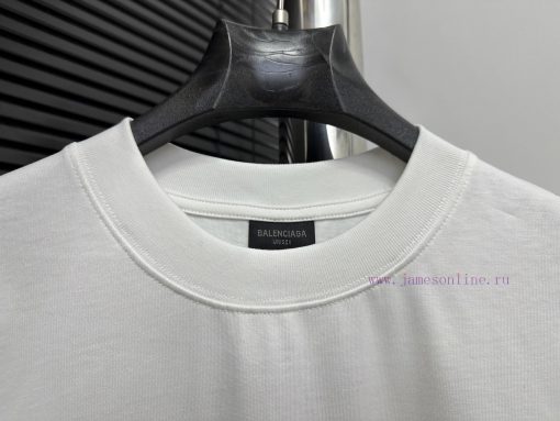 𝐁 Alenciaga Paris 25ss Key Micro Seal Printed Short Sleeved ShirtOriginal Development Of Woven 7wav9cmq - Image 5