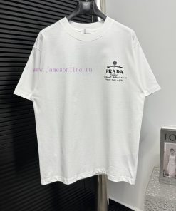 Prada 25ss New Casual Short Sleeved ShirtFashionable And Versatile Popular Imported Fabric With 2qd45gqg