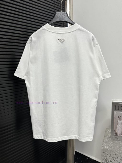 Prada 25ss New Casual Short Sleeved ShirtFashionable And Versatile Popular Imported Fabric With 2qd45gqg - Image 3