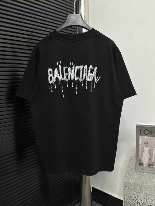 BALENCIAGA Balenciaga Letter Printed Short Sleeved T-shirtCustomized Weaving And Dyeing Of 2g C 1vy6172d - Image 3