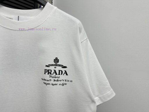 Prada 25ss New Casual Short Sleeved ShirtFashionable And Versatile Popular Imported Fabric With 2qd45gqg - Image 4