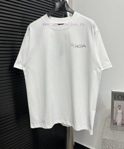 BALENCIAGA Balenciaga Letter Printed Short Sleeved T-shirtCustomized Weaving And Dyeing Of 2g C 2l35ot38