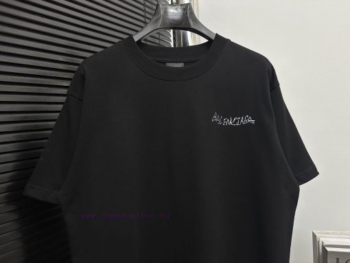 BALENCIAGA Balenciaga Letter Printed Short Sleeved T-shirtCustomized Weaving And Dyeing Of 2g C 1vy6172d - Image 6