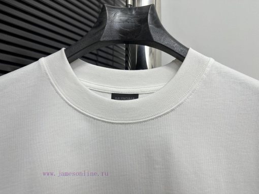 BALENCIAGA Balenciaga Letter Printed Short Sleeved T-shirtCustomized Weaving And Dyeing Of 2g C 2l35ot38 - Image 4