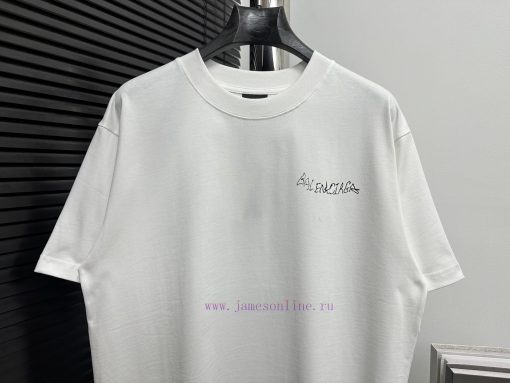 BALENCIAGA Balenciaga Letter Printed Short Sleeved T-shirtCustomized Weaving And Dyeing Of 2g C 2l35ot38 - Image 5