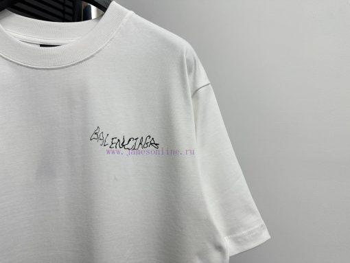 BALENCIAGA Balenciaga Letter Printed Short Sleeved T-shirtCustomized Weaving And Dyeing Of 2g C 2l35ot38 - Image 8
