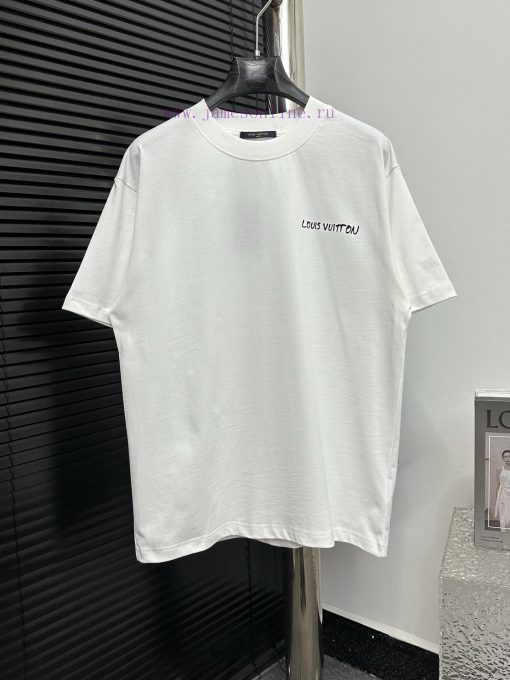 LVSS25 Printed Round Neck Short Sleeved ShirtHigh Quality Top-notch Production Technology Impor 1itsfun4