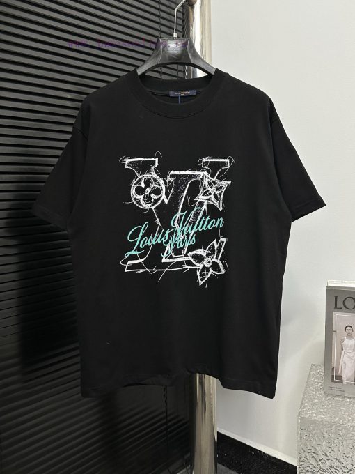 LVSS25 Floral Print Round Neck Short Sleeved ShirtHigh Quality Top-notch Production Technology t578m3rt