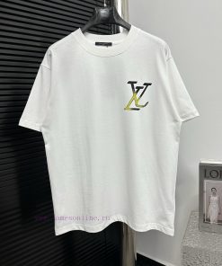 LVSS25 Latest Painted Graffiti Collar Short Sleeved UnisexHigh Quality Top-notch Production Tec y6vhqawq