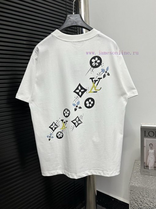 LVSS25 Latest Painted Graffiti Collar Short Sleeved UnisexHigh Quality Top-notch Production Tec y6vhqawq - Image 7