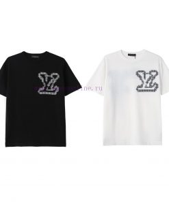 Louis Vuitton25SS Spring/Summer New Knitted Short Sleeve Front And Rear LOGO Jacquard Craftsman 2ty7ymq8