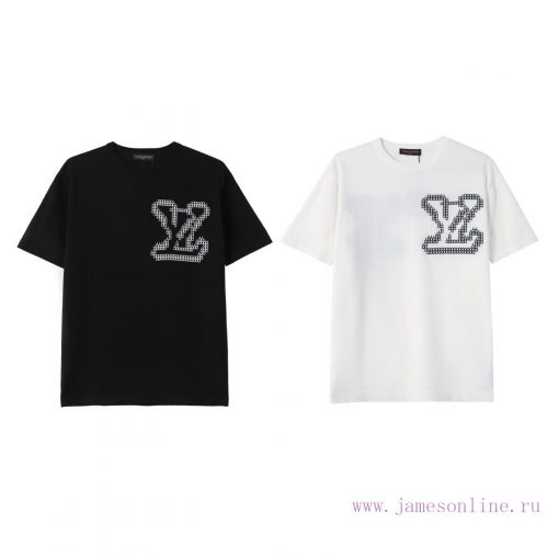 Louis Vuitton25SS Spring/Summer New Knitted Short Sleeve Front And Rear LOGO Jacquard Craftsman 2ty7ymq8 - Image 2