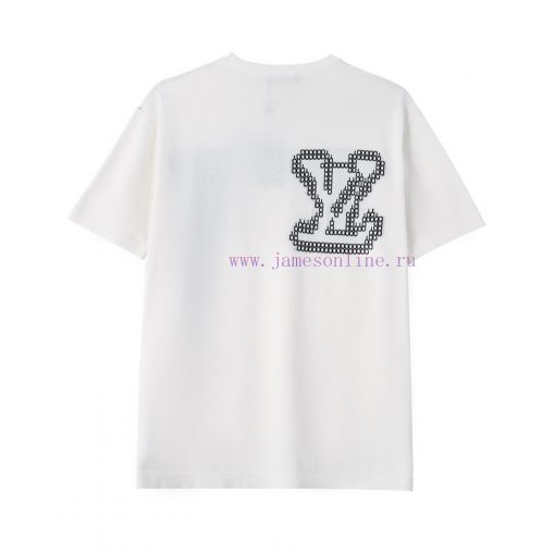 Louis Vuitton25SS Spring/Summer New Knitted Short Sleeve Front And Rear LOGO Jacquard Craftsman 2ty7ymq8 - Image 4