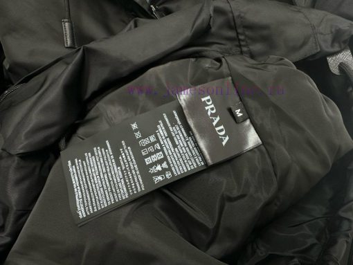 Parda Prada Hooded Waist WindbreakerA Super Cool Trench Coat With A Pure Black Base Color Paire wr7wm5fr - Image 10