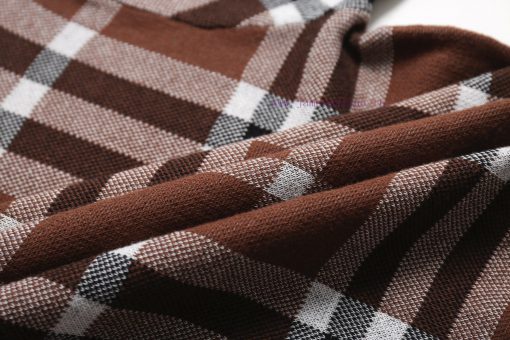 Burberry25SS Spring/Summer New Knitted Short Sleeve Classic Checkered Stripe Jacquard Details P r8jded36 - Image 8