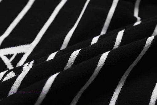 PRADA PRADA25SS Spring/summer New Knitted Short Sleeved Simple Striped Sweater With Letter Jacq 04dt7ee1 - Image 8
