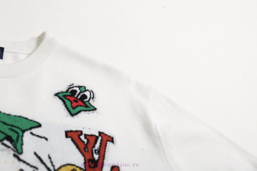 LOUIS VUITT ON LVMH25SS Spring/Summer New Knitted Short Sleeved Chest Jacquard Craftsmanship De 6cm1ej55 - Image 7