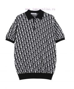 DIOR Dior25SS Spring/Summer New Knitted Polo Cardigan Sweater Full Of LOGO Jacquard Details Per ohrl0nu7