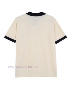 GUCCI Gucci25SS Spring/summer New Cardigan Knitted Short Sleeved Polo Sweater Logo Embroidery C q5ys4ls3