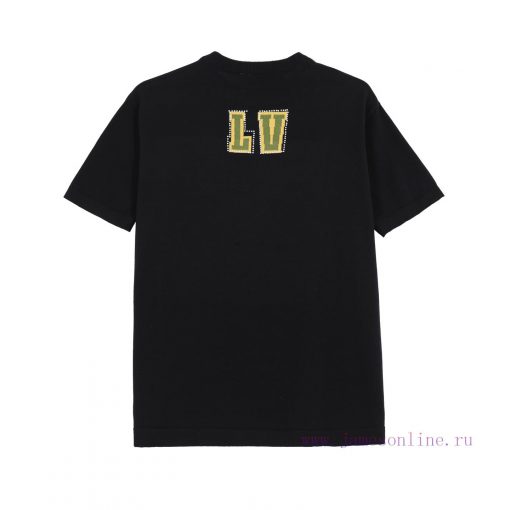 LOUIS VUITT ON LVMH25SS Spring/Summer New Knitted Short Sleeve With Small Dog Jacquard Front An g7hn6jrl - Image 3