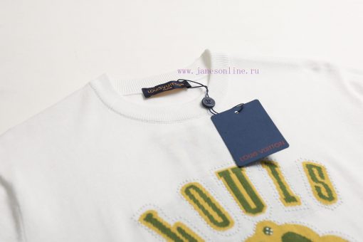 LOUIS VUITT ON LVMH25SS Spring/Summer New Knitted Short Sleeve With Small Dog Jacquard Front An ffe4gv5h - Image 5