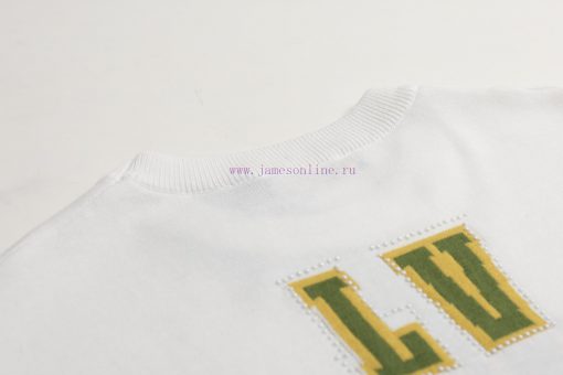 LOUIS VUITT ON LVMH25SS Spring/Summer New Knitted Short Sleeve With Small Dog Jacquard Front An ffe4gv5h - Image 7