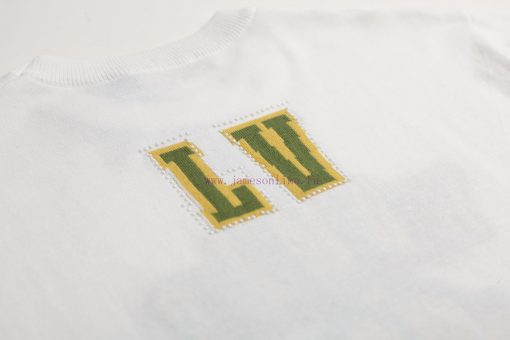 LOUIS VUITT ON LVMH25SS Spring/Summer New Knitted Short Sleeve With Small Dog Jacquard Front An ffe4gv5h - Image 8