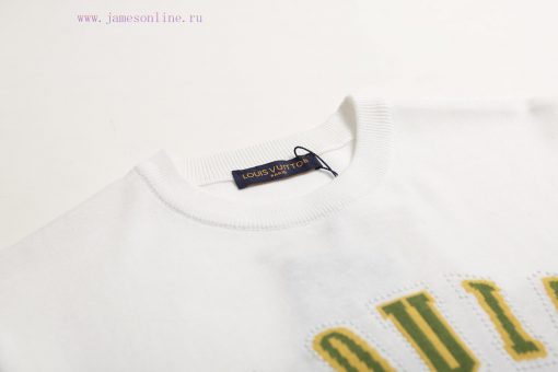 LOUIS VUITT ON LVMH25SS Spring/Summer New Knitted Short Sleeve With Small Dog Jacquard Front An ffe4gv5h - Image 9