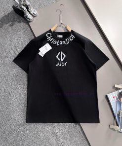 Arrived The Next DayDior 2025 New Front And Back Graffiti Letter Logo Unisex Short Sleeved T-sh aqcsfjj6
