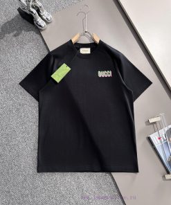 Arrived The Next DayGUCCI 2025 New Velvet Butterfly Letter Logo Unisex Short Sleeved T-shirtCus 3he5firc
