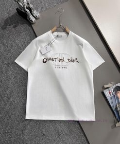 Arrived The Next DayDior 2025 New Artistic Embroidery Letter Logo Men's And Women's Short Sleev qmq3zpd1