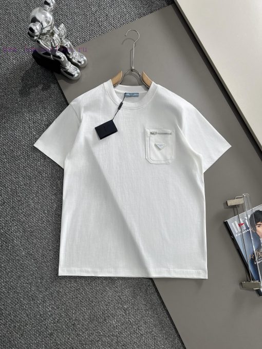Arrived The Next DayPRADA 2025 New Original Fabric+woven Splicing Zipper Pocket Triangle Leathe 0el2q13l - Image 2