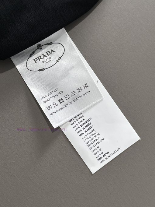 Arrived The Next DayPRADA 2025 New Original Fabric+woven Splicing Zipper Pocket Triangle Leathe 588me6pi - Image 9