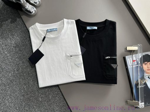 Arrived The Next DayPRADA 2025 New Original Fabric+woven Splicing Zipper Pocket Triangle Leathe 588me6pi - Image 10
