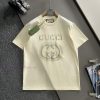 Arrived The Next DayGUCCI 2025 New Inkjet+flocking Double G Letter Logo Unisex Short Sleeved T- i0yi2j9o