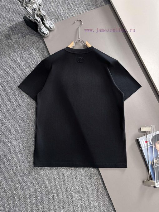 Arrived The Next DayGUCCI 2025 New Concave Convex Letter Logo Unisex Short Sleeved T-shirtCusto 4qtvozmd - Image 3