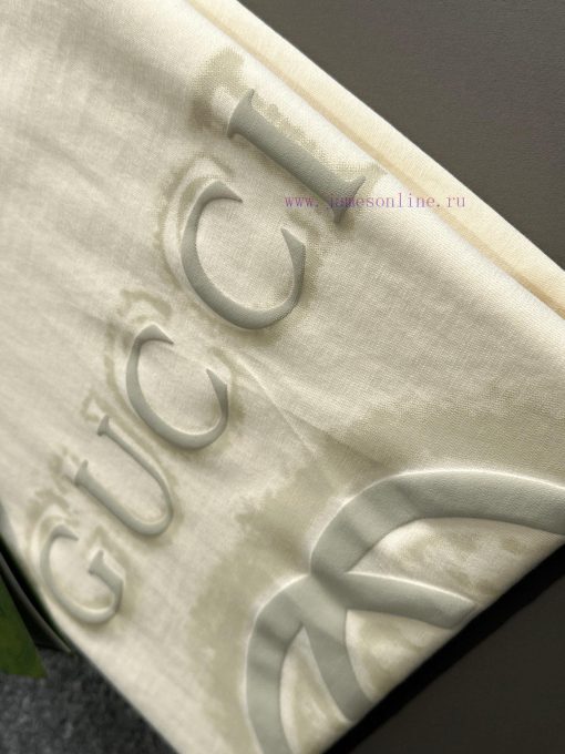 Arrived The Next DayGUCCI 2025 New Inkjet+flocking Double G Letter Logo Unisex Short Sleeved T- i0yi2j9o - Image 7