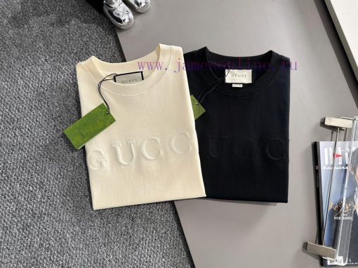 Arrived The Next DayGUCCI 2025 New Concave Convex Letter Logo Unisex Short Sleeved T-shirtCusto 4qtvozmd - Image 10